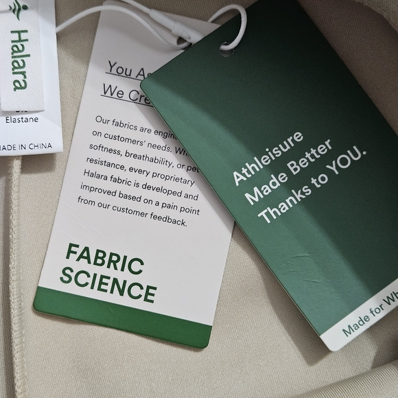 New Halara Beige Pull-On Ankle Pants Elastic Waist Tapered Career Medium Casual - Picture 7 of 12